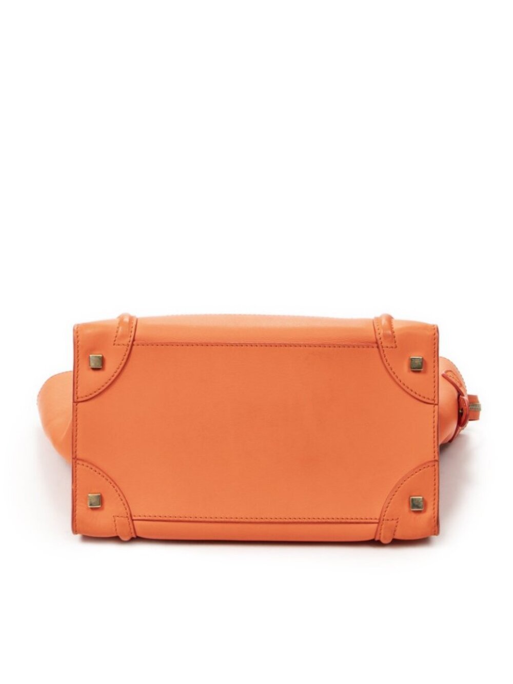 Celine Mini Luggage Orange Calfskin Leather - Picture 6 of 15